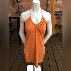EUC Garage Coral Halter Dress